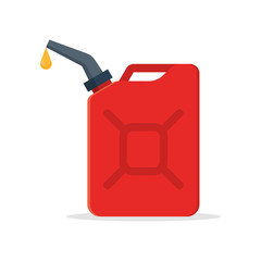 Canister of gasoline with a drop fuel. - obrazy, fototapety, plakaty