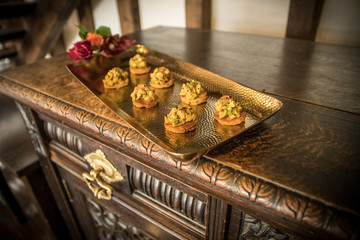 Appetizer starter bites at special occasion hospitality catering