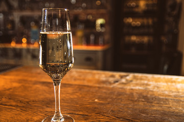 Prosecco party bubbles flute glass