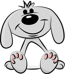 Cute cartoon dog vector illustration for children