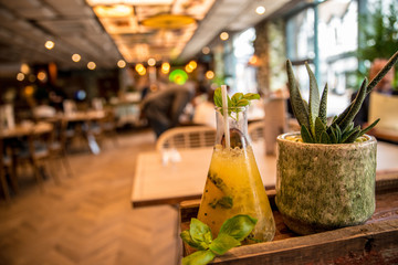 herbal science cocktail in test tube beaker 