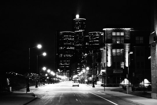 Detroit City night scenes