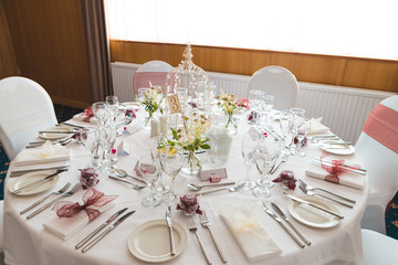 Wedding Red Table Place Settings Venue Hire