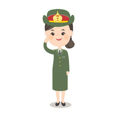 Thai Dress Army Uniform	