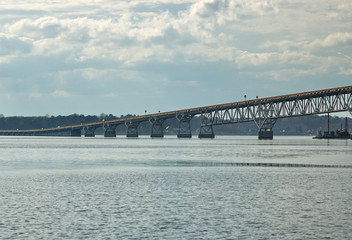 View of the Governor Harry W. Nice Memorial/Senator Thomas "Mac" Middleton Bridge (301 Bridge) from the Potomac River, bridge connects Dahlgren Virginia and Newburg Maryland. 