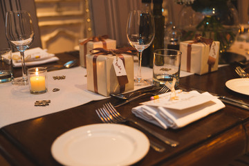 Beautiful Luxury Wedding Table Setting Name Place Dining 