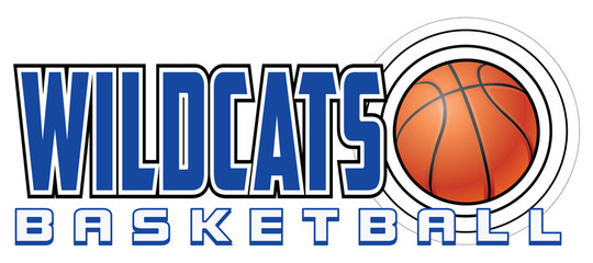 Wildcats Basketball Design is a sports design template that includes graphic text and a flying ball. Great for advertising and promotion such as t-shirts for teams or schools.
