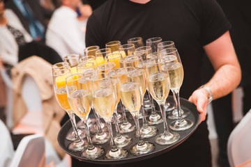 Wedding Waiter Drinks Tray Champagne Prosecco