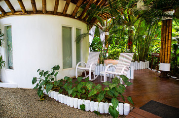 Entrance in a Boutique Hotel in Costa rica at the Caribbean close to Puerto Viejo