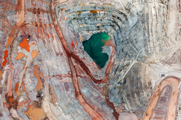 Vertical view of Open Pit Mining