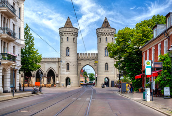 Fototapeta na wymiar Nauener Tor (Nauen Gate) is one of the three preserved gates of Potsdam, Germany.