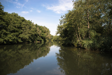 Fototapeta na wymiar Views of the River Bure between Wroxham and Coltishall, The Broads, Norfolk, UK