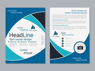 Modern professional two-sided flyer vector design template