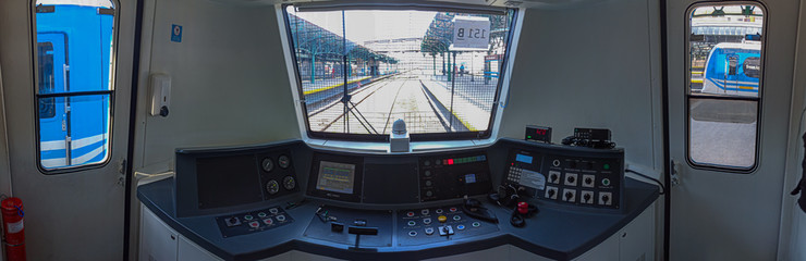cockpit of train