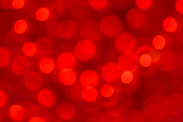 Bright round dark red color light bokeh