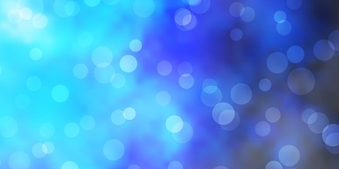 Dark BLUE vector template with circles. Abstract illustration with colorful spots in nature style. New template for a brand book.