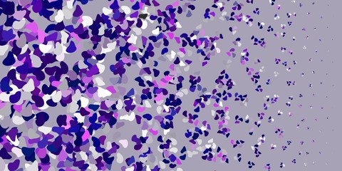 Light purple vector background with random forms.