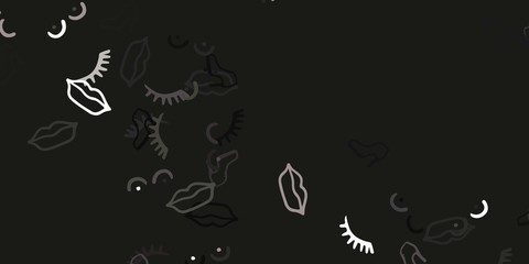 Light Gray vector background with woman symbols.