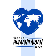 world humanitarian day greeting vector