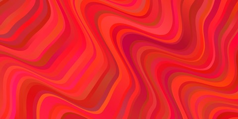 Light Red vector template with curves.