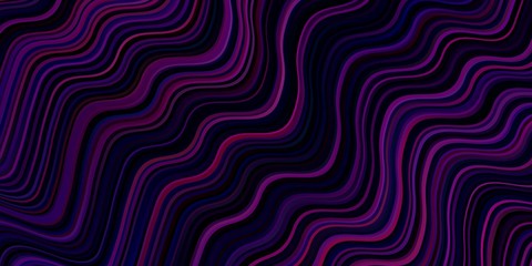 Dark Purple, Pink vector template with bent lines.