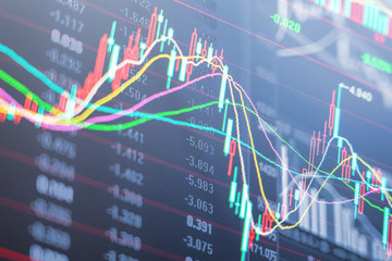 Stock market stock securities trading data analysis, trading data background