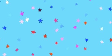 Light multicolor vector background with covid-19 symbols.