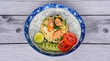 Thai Food Mixes of Noodles and Fried Rice 