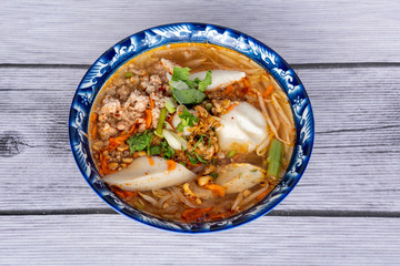 Thai Food Mixes of Noodles and Fried Rice 