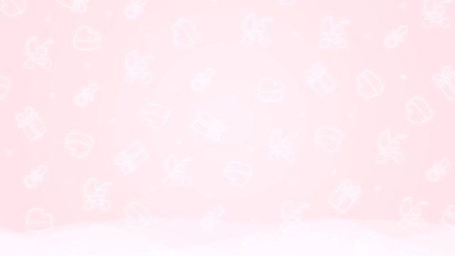 Animated pink background pregnancy concept