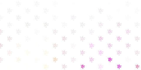 Light pink vector texture with disease symbols.