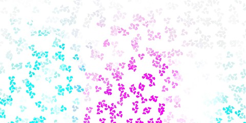 Light pink, blue vector template with abstract forms.