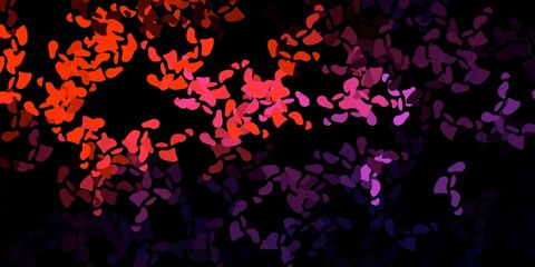 Dark pink, yellow vector texture with memphis shapes.