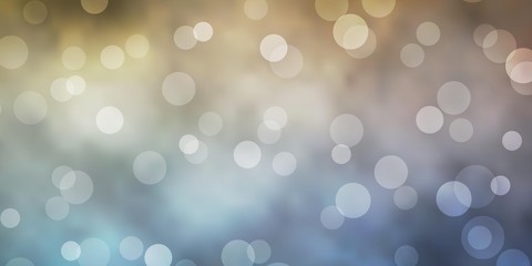 Light Blue, Red vector layout with circle shapes. Illustration with set of shining colorful abstract spheres. New template for a brand book.