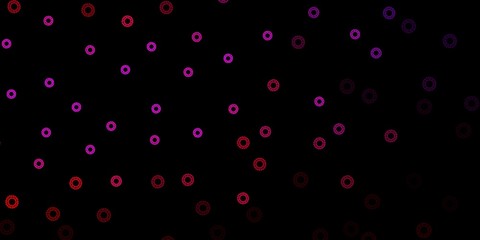 Dark pink vector texture with disease symbols.