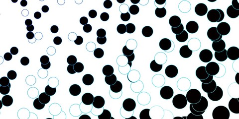 Dark BLUE vector texture with disks. Abstract decorative design in gradient style with bubbles. Pattern for booklets, leaflets.
