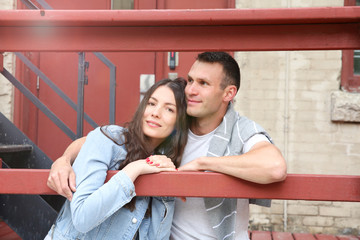 Young Couple Enjoying a Time Together During Vacation - Love and Travel Concept.