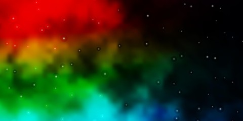 Dark Multicolor vector pattern with abstract stars. Modern geometric abstract illustration with stars. Pattern for wrapping gifts.