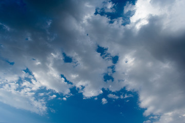 beautiful blue sky summer evening