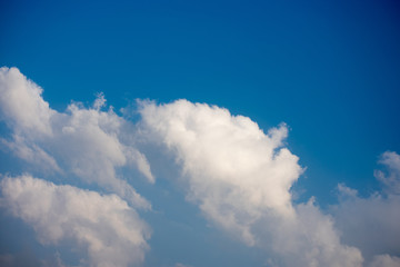 beautiful blue sky summer evening