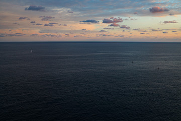 sunset sky and sea view 