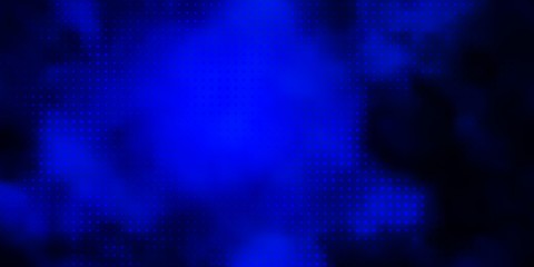 Dark BLUE vector template with circles. Colorful illustration with gradient dots in nature style. Pattern for websites, landing pages.