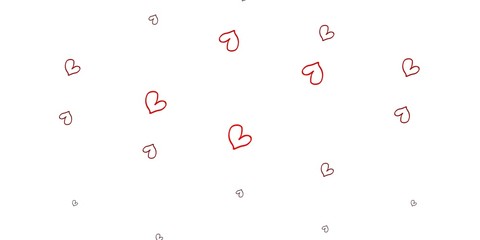 Light Green, Red vector texture with lovely hearts.