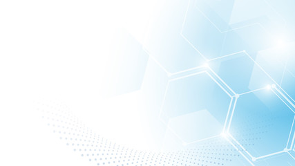 Abstract Hexagons Technology Hi-tech Futuristic Digital concept Background. Vector Illustration