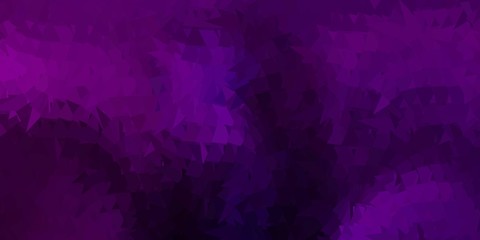 Dark purple vector polygonal pattern.
