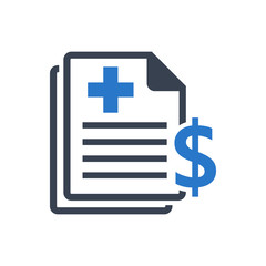 Obraz premium Medical bill icon
