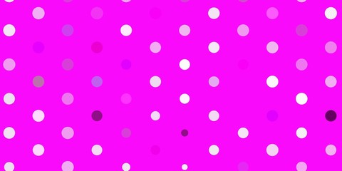 Light purple, pink vector background with spots.