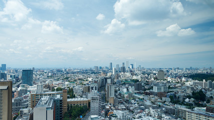 東京文京区から見た豊島区方面の景色