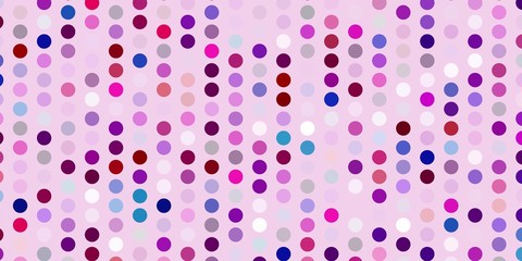 Light pink, green vector pattern with spheres.