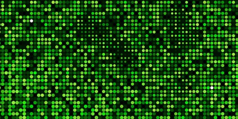 Dark Green vector background with bubbles. Abstract illustration with colorful spots in nature style. Pattern for business ads.